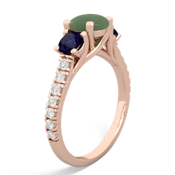 Jade Pave Trellis 14K Rose Gold ring R5500