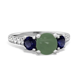 Jade Pave Trellis 14K White Gold ring R5500