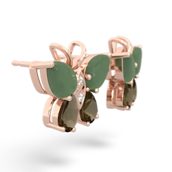 Jade Butterfly 14K Rose Gold earrings E2215