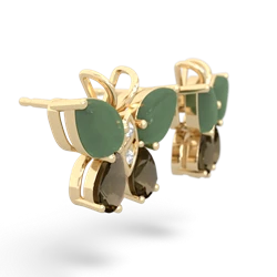 Jade Butterfly 14K Yellow Gold earrings E2215