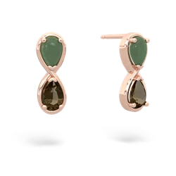 Jade Infinity 14K Rose Gold earrings E5050