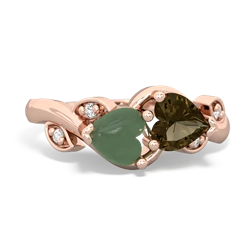 Jade Floral Elegance 14K Rose Gold ring R5790