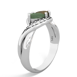 Jade Summer Winds 14K White Gold ring R5342