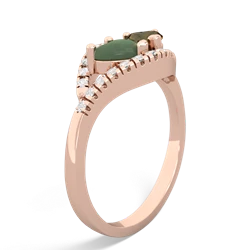 Jade Mother And Child 14K Rose Gold ring R3010