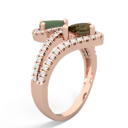 Jade Diamond Dazzler 14K Rose Gold ring R3000