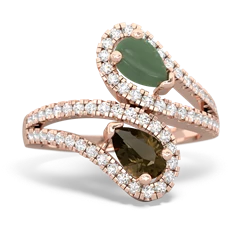 Jade Diamond Dazzler 14K Rose Gold ring R3000