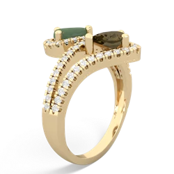 Jade Diamond Dazzler 14K Yellow Gold ring R3000