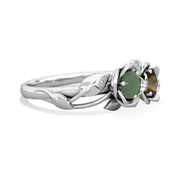 Jade Rose Garden 14K White Gold ring R5510