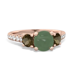 Jade Pave Trellis 14K Rose Gold ring R5500