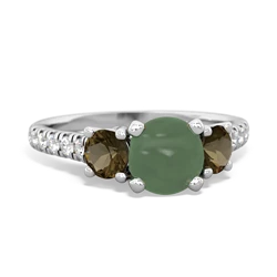 Jade Pave Trellis 14K White Gold ring R5500