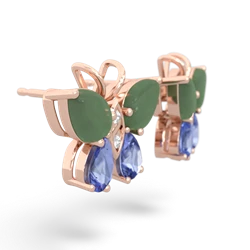 Jade Butterfly 14K Rose Gold earrings E2215