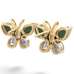 Jade Butterfly 14K Yellow Gold earrings E2215