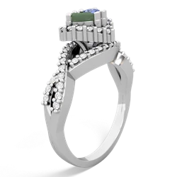 Jade Diamond Twist 'One Heart' 14K White Gold ring R2640HRT