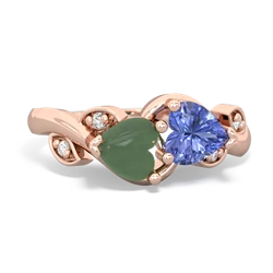 Jade Floral Elegance 14K Rose Gold ring R5790