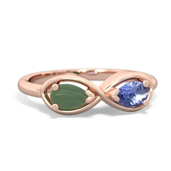 Jade Infinity 14K Rose Gold ring R5050