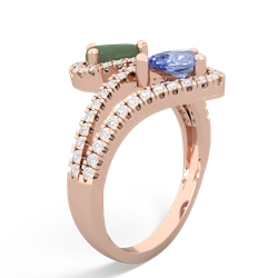 Jade Diamond Dazzler 14K Rose Gold ring R3000