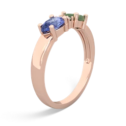 Jade Pear Bowtie 14K Rose Gold ring R0865