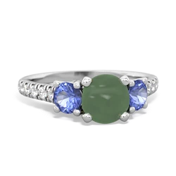 Jade Pave Trellis 14K White Gold ring R5500