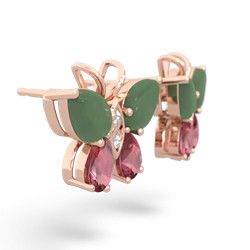 Jade Butterfly 14K Rose Gold earrings E2215