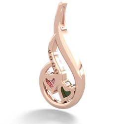 Jade Keepsake Curves 14K Rose Gold pendant P5450