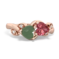 Jade Floral Elegance 14K Rose Gold ring R5790