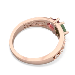 Jade Heart To Heart 14K Rose Gold ring R3342