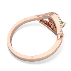 Jade Mother And Child 14K Rose Gold ring R3010