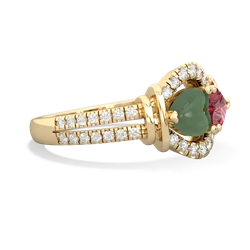 Jade Art-Deco Keepsake 14K Yellow Gold ring R5630