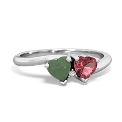 Jade Sweethearts 14K White Gold ring R5260