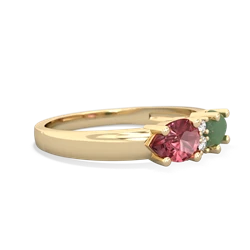 Jade Pear Bowtie 14K Yellow Gold ring R0865