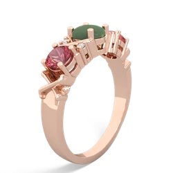 Jade Hugs And Kisses 14K Rose Gold ring R5016