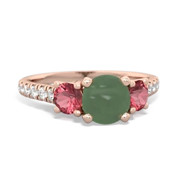 Jade Pave Trellis 14K Rose Gold ring R5500