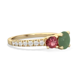 Jade Pave Trellis 14K Yellow Gold ring R5500