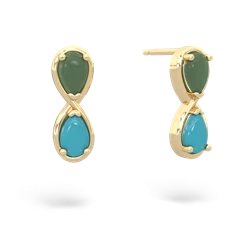 Jade Infinity 14K Yellow Gold earrings E5050