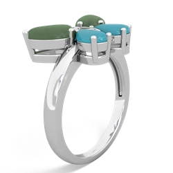 Jade Butterfly 14K White Gold ring R2215