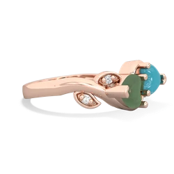 Jade Floral Elegance 14K Rose Gold ring R5790