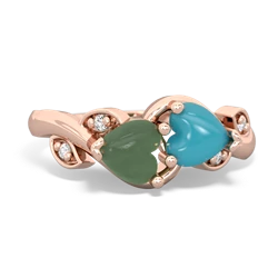 Jade Floral Elegance 14K Rose Gold ring R5790