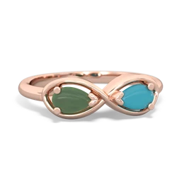 Jade Infinity 14K Rose Gold ring R5050