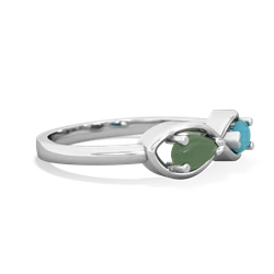 Jade Infinity 14K White Gold ring R5050