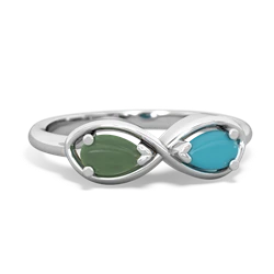 Jade Infinity 14K White Gold ring R5050