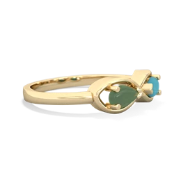 Jade Infinity 14K Yellow Gold ring R5050