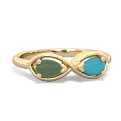 Jade Infinity 14K Yellow Gold ring R5050