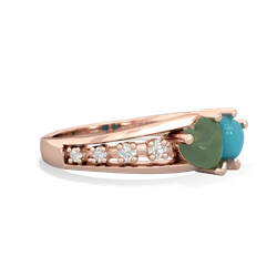 Jade Heart To Heart 14K Rose Gold ring R3342