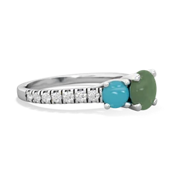 Jade Pave Trellis 14K White Gold ring R5500