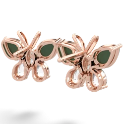 Jade Butterfly 14K Rose Gold earrings E2215