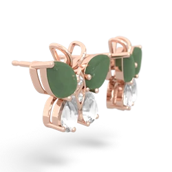 Jade Butterfly 14K Rose Gold earrings E2215