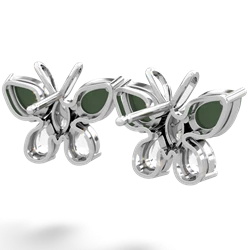 Jade Butterfly 14K White Gold earrings E2215