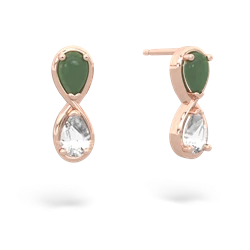 Jade Infinity 14K Rose Gold earrings E5050