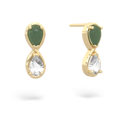 Jade Infinity 14K Yellow Gold earrings E5050