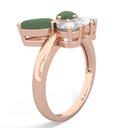 Jade Butterfly 14K Rose Gold ring R2215